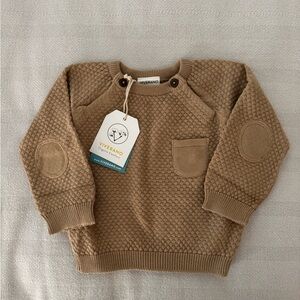 Viverano Brown Textured Baby Sweater